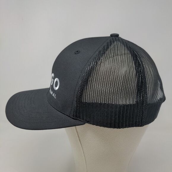 Richardson Men's Snapback Mesh Back Hat Black Embroidered Fargo Style 112 - Picture 3 of 8